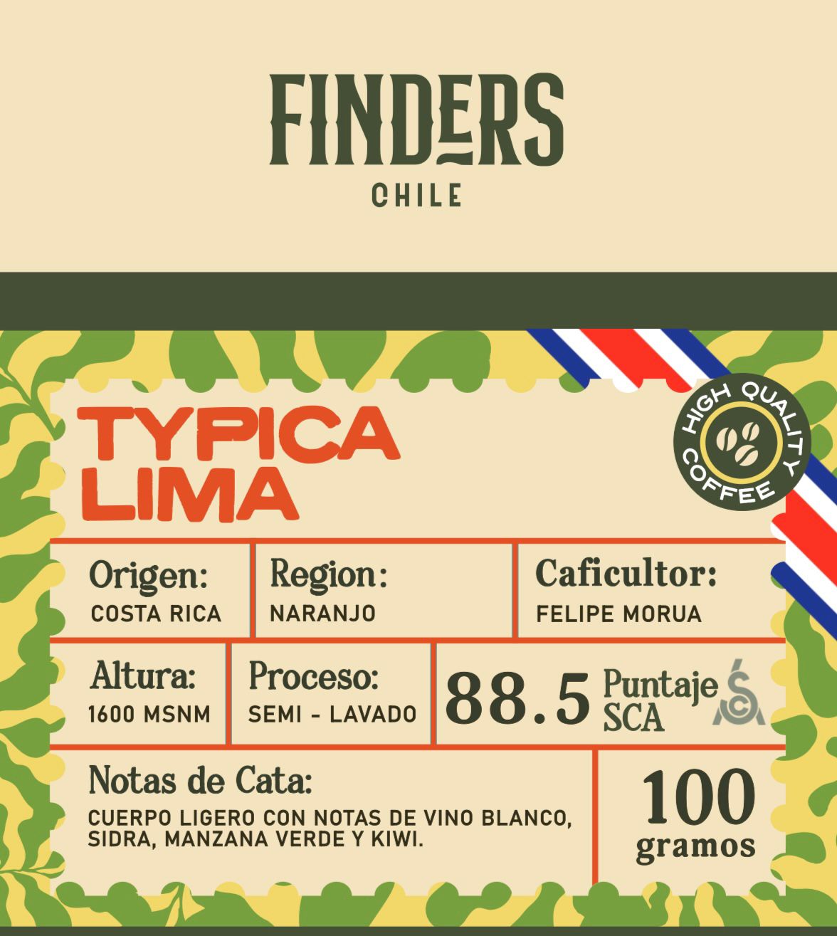 Costa Rica - Microlote - Tipica Limon - Semi-Lavado - Finca La Perla