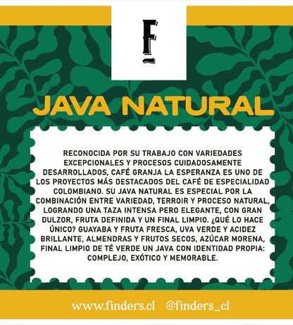 Café - Colombia - JAVA - NATURAL - Microlote - Finca - Granja La Esperanza
