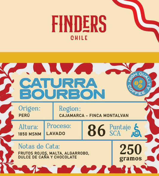 Perú · Cajamarca · Jaén - Variedad - Bourbon Caturro - Finca: Montalvan - Altura: 1.650 msnm - Proceso: Lavado