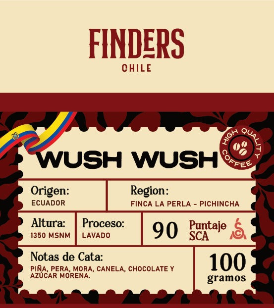 Edicion Limitada - 100 Gramos - Ecuador - Microlote - Wushwush- Lavado- Finca La Perla - Pichincha